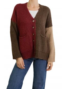 Cardigan multicolor con bottoni 
